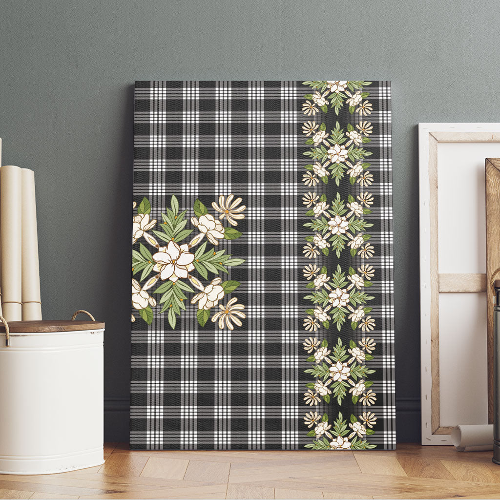 Pauli Hawai'i Palaka Squares Maile Leaf Canvas Wall Art Flowers Hawaiian Quilt Patterns LT9 - Polynesian Pride