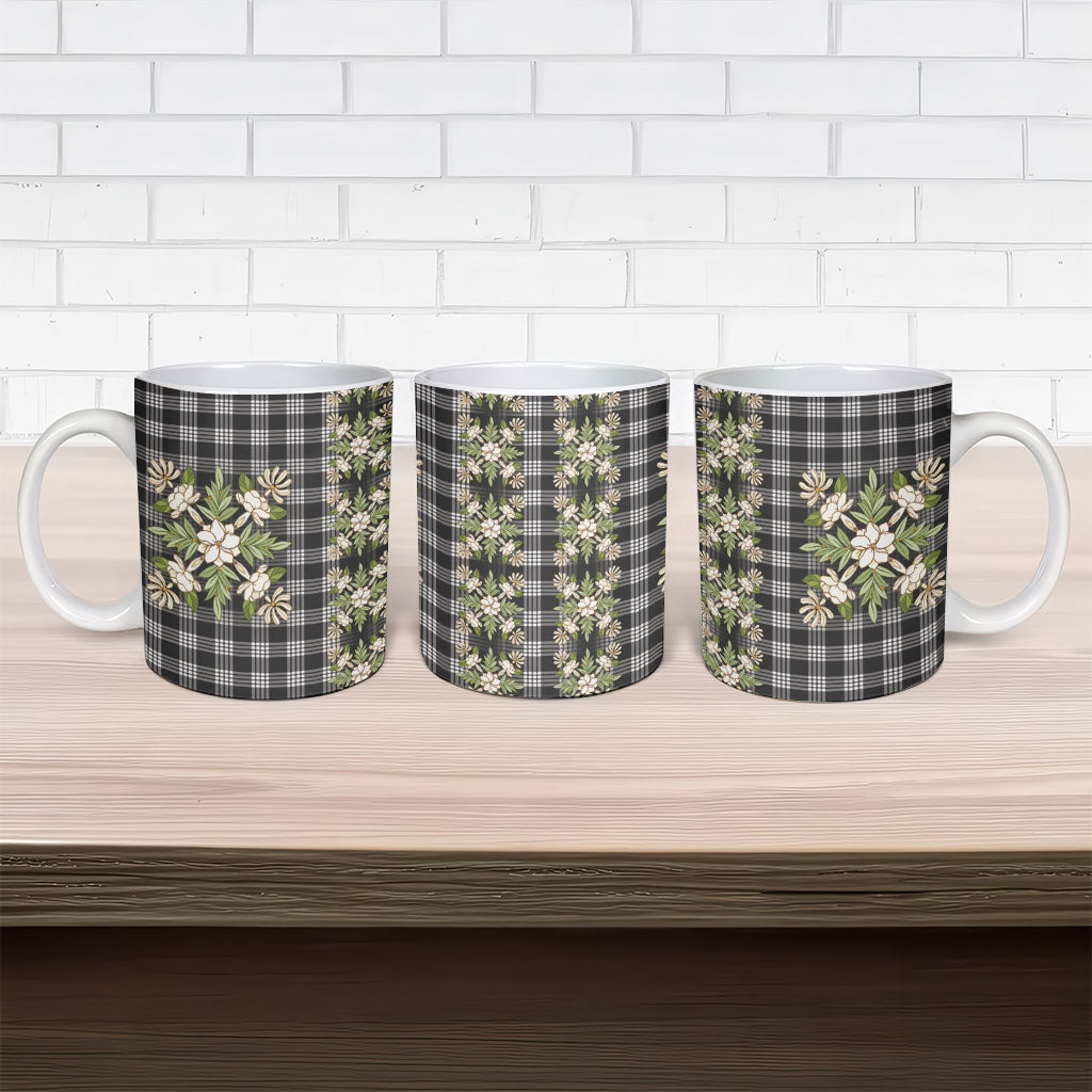 Pauli Hawai'i Palaka Squares Maile Leaf Ceramic Mug Flowers Hawaiian Quilt Patterns LT9 - Polynesian Pride