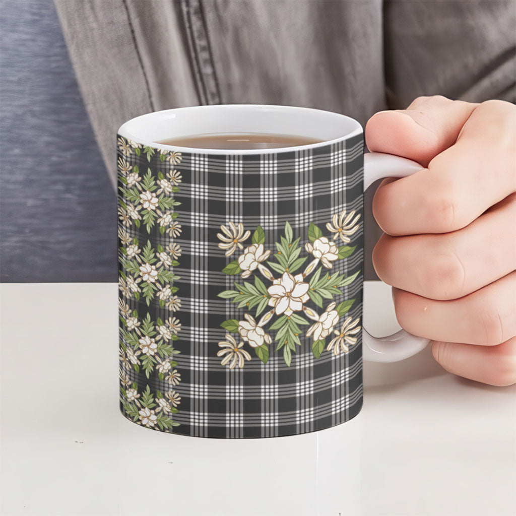 Pauli Hawai'i Palaka Squares Maile Leaf Ceramic Mug Flowers Hawaiian Quilt Patterns LT9 - Polynesian Pride