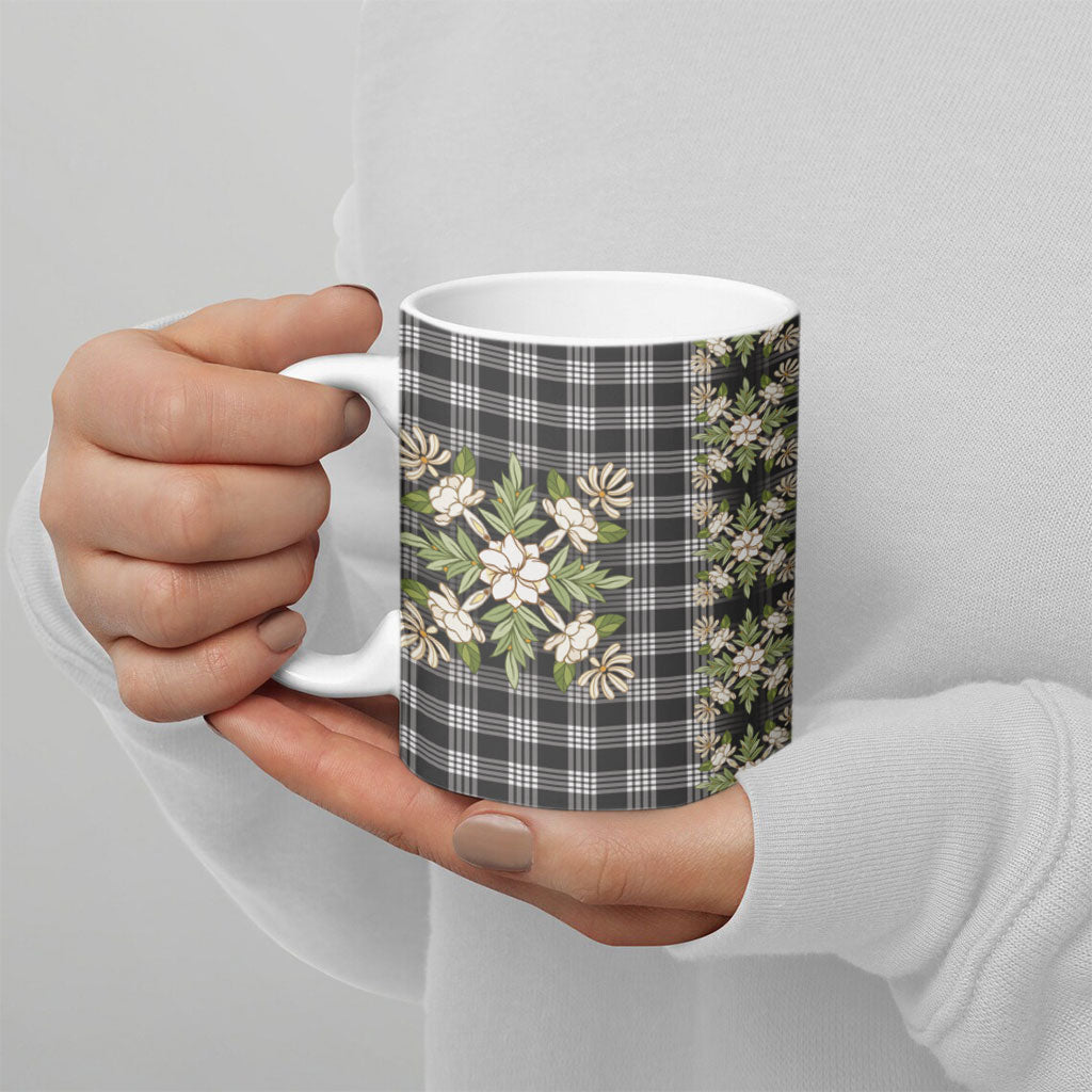 Pauli Hawai'i Palaka Squares Maile Leaf Ceramic Mug Flowers Hawaiian Quilt Patterns LT9 - Polynesian Pride