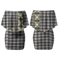 Pauli Hawai'i Palaka Squares Maile Leaf Couples Matching Off Shoulder Short Dress and Long Sleeve Button Shirt Flowers Hawaiian Quilt Patterns LT9 - Polynesian Pride