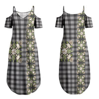 Pauli Hawai'i Palaka Squares Maile Leaf Couples Matching Summer Maxi Dress and Long Sleeve Button Shirt Flowers Hawaiian Quilt Patterns LT9 - Polynesian Pride