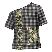 Pauli Hawai'i Palaka Squares Maile Leaf Cross Shoulder Shirt Flowers Hawaiian Quilt Patterns LT9 - Polynesian Pride