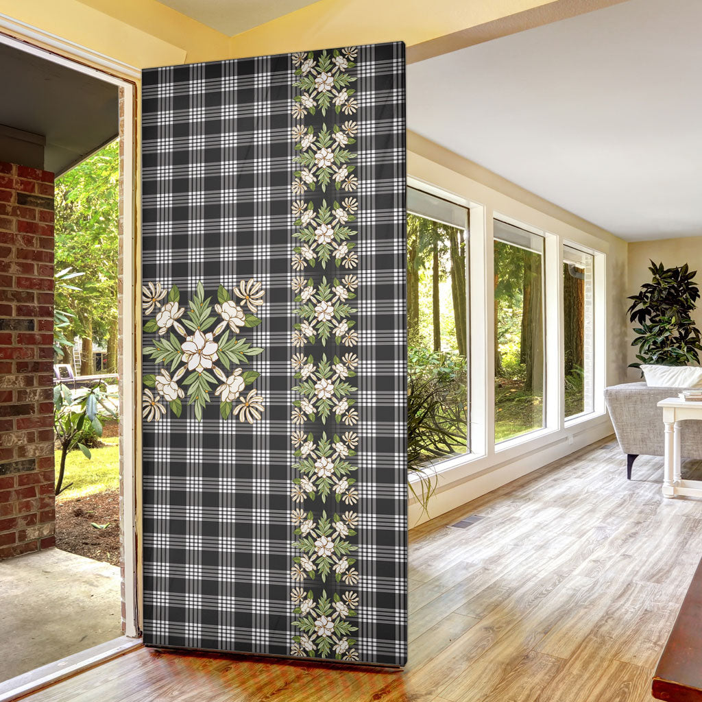 Pauli Hawai'i Palaka Squares Maile Leaf Door Cover Flowers Hawaiian Quilt Patterns LT9 - Polynesian Pride