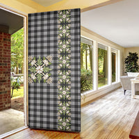 Pauli Hawai'i Palaka Squares Maile Leaf Door Cover Flowers Hawaiian Quilt Patterns LT9 - Polynesian Pride