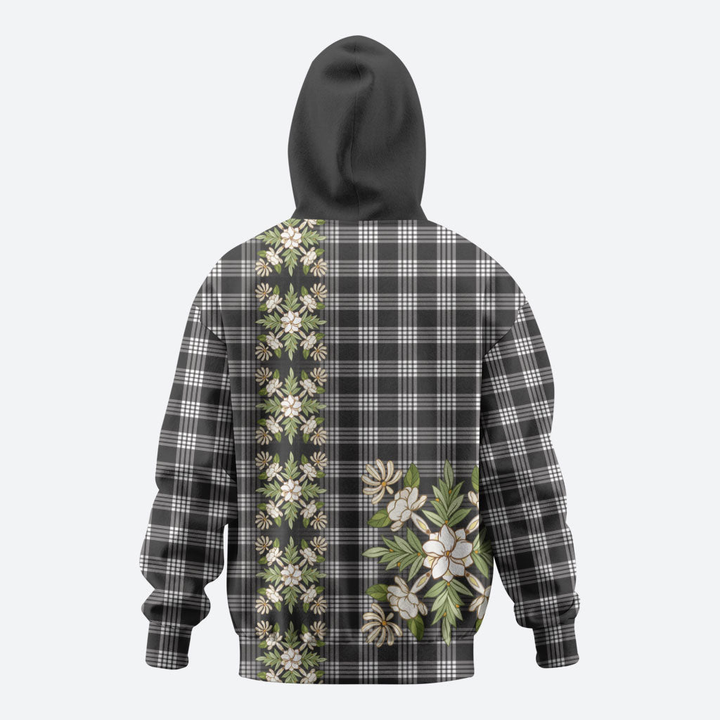 Pauli Hawai'i Palaka Squares Maile Leaf Hoodie Flowers Hawaiian Quilt Patterns LT9 - Polynesian Pride