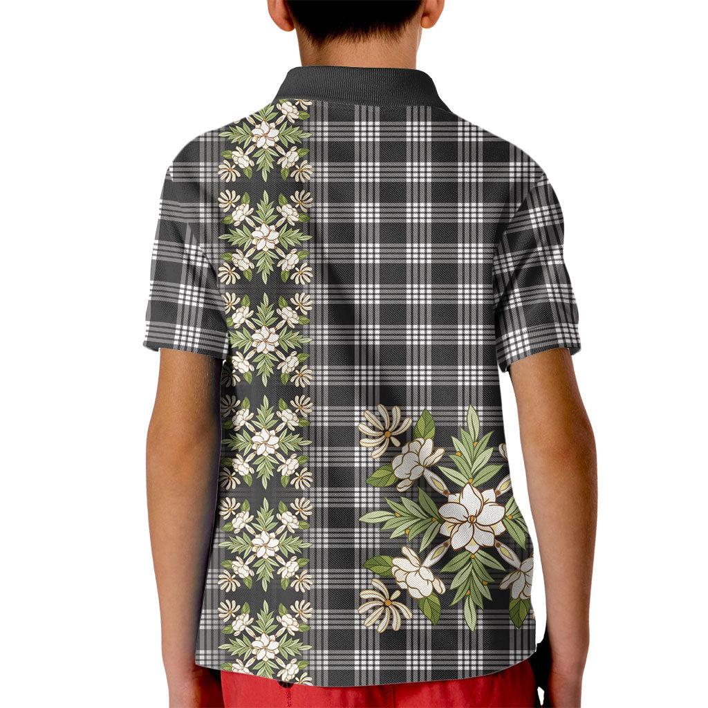 Pauli Hawai'i Palaka Squares Maile Leaf Kid Polo Shirt Flowers Hawaiian Quilt Patterns LT9 - Polynesian Pride