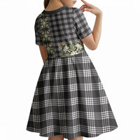 Pauli Hawai'i Palaka Squares Maile Leaf Kid Short Sleeve Dress Flowers Hawaiian Quilt Patterns LT9 - Polynesian Pride