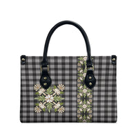 Pauli Hawai'i Palaka Squares Maile Leaf Leather Bag Flowers Hawaiian Quilt Patterns LT9 - Polynesian Pride