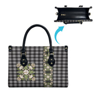 Pauli Hawai'i Palaka Squares Maile Leaf Leather Bag Flowers Hawaiian Quilt Patterns LT9 - Polynesian Pride
