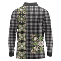 Pauli Hawai'i Palaka Squares Maile Leaf Long Sleeve Polo Shirt Flowers Hawaiian Quilt Patterns LT9 - Polynesian Pride