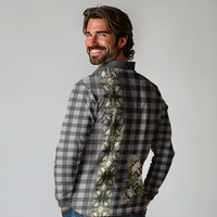 Pauli Hawai'i Palaka Squares Maile Leaf Long Sleeve Polo Shirt Flowers Hawaiian Quilt Patterns LT9 - Polynesian Pride