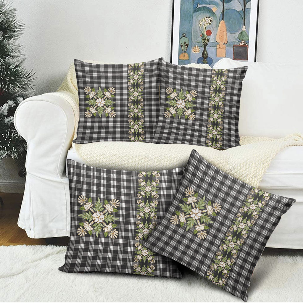 Pauli Hawai'i Palaka Squares Maile Leaf Pillow Cover Flowers Hawaiian Quilt Patterns LT9 - Polynesian Pride