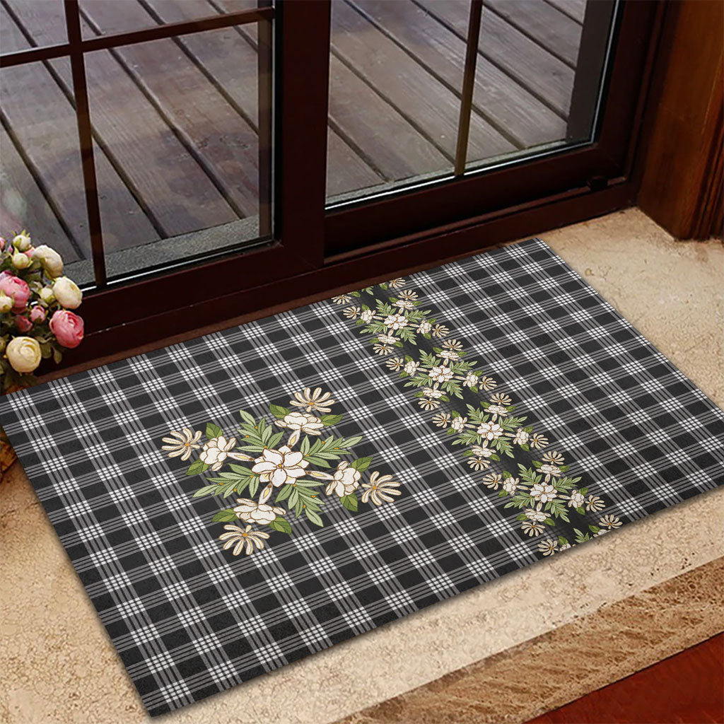Pauli Hawai'i Palaka Squares Maile Leaf Rubber Doormat Flowers Hawaiian Quilt Patterns LT9 - Polynesian Pride