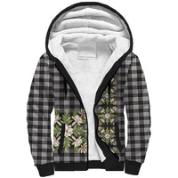 Pauli Hawai'i Palaka Squares Maile Leaf Sherpa Hoodie Flowers Hawaiian Quilt Patterns LT9 Unisex Soft Black - Polynesian Pride