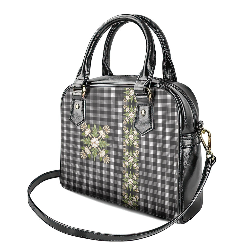 Pauli Hawai'i Palaka Squares Maile Leaf Shoulder Handbag Flowers Hawaiian Quilt Patterns LT9 - Polynesian Pride