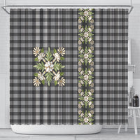 Pauli Hawai'i Palaka Squares Maile Leaf Shower Curtain Flowers Hawaiian Quilt Patterns LT9 - Polynesian Pride