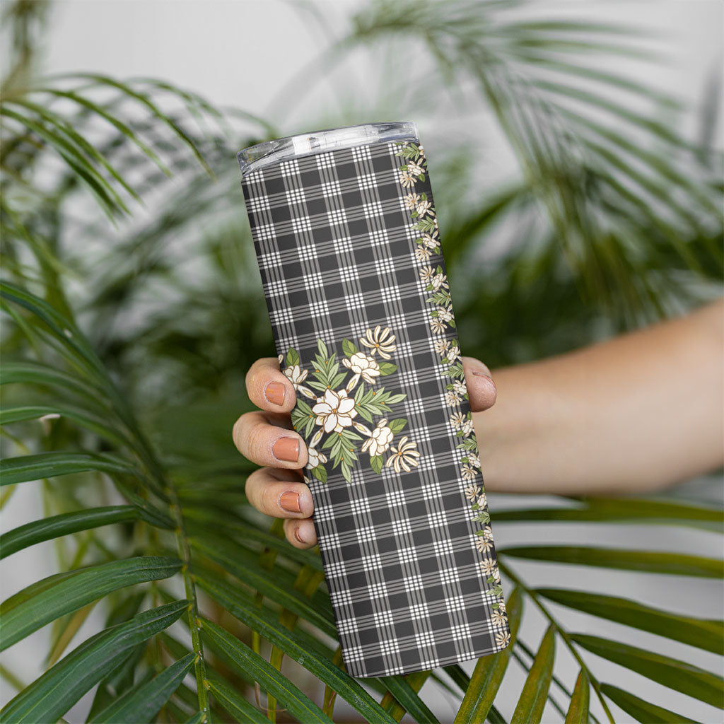 Pauli Hawai'i Palaka Squares Maile Leaf Skinny Tumbler Flowers Hawaiian Quilt Patterns LT9 - Polynesian Pride