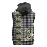 Pauli Hawai'i Palaka Squares Maile Leaf Sleeveless Hoodie Flowers Hawaiian Quilt Patterns LT9 - Polynesian Pride