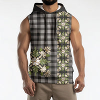 Pauli Hawai'i Palaka Squares Maile Leaf Sleeveless Hoodie Flowers Hawaiian Quilt Patterns LT9 - Polynesian Pride