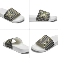 Pauli Hawai'i Palaka Squares Maile Leaf Slide Sandals Flowers Hawaiian Quilt Patterns LT9 - Polynesian Pride