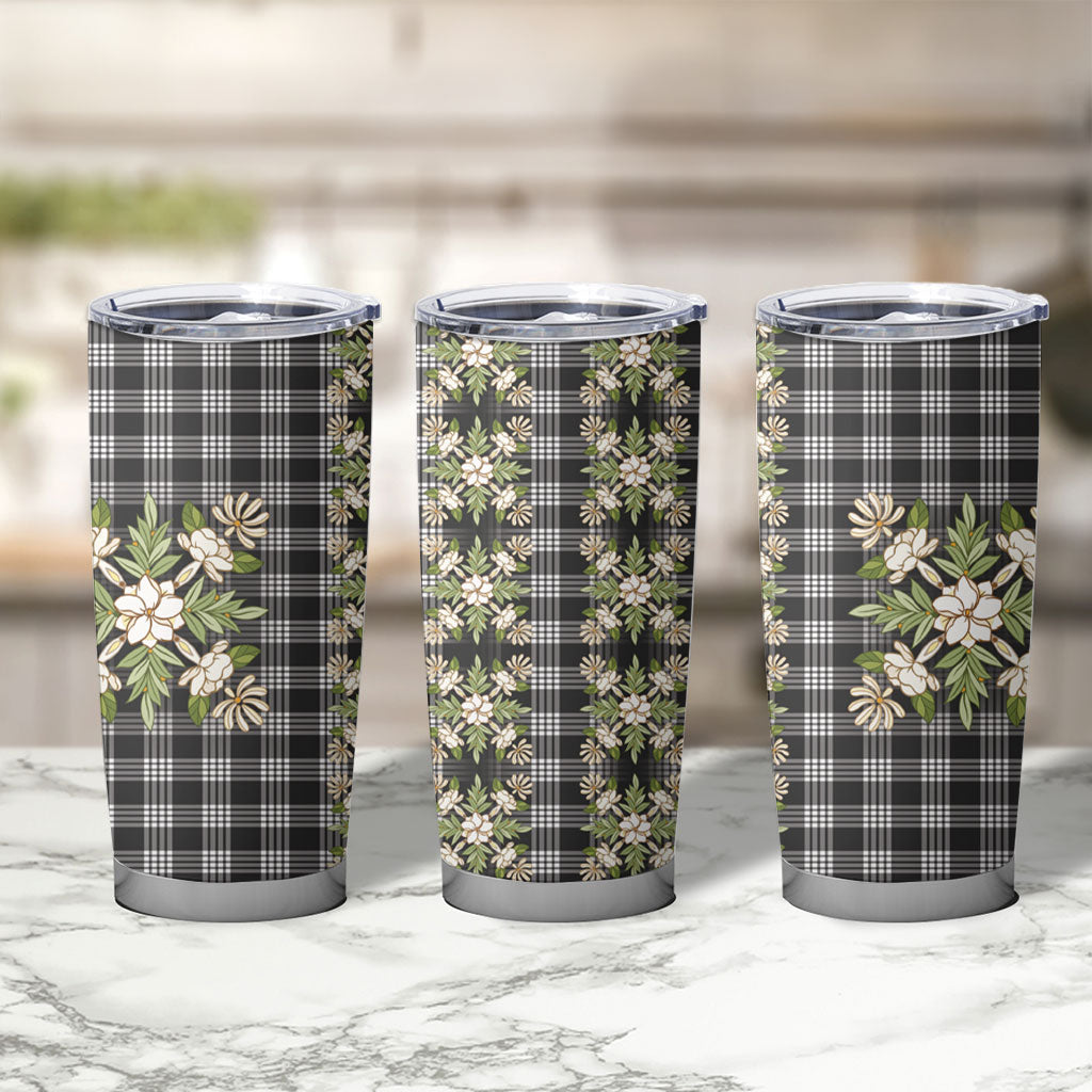 Pauli Hawai'i Palaka Squares Maile Leaf Tumbler Cup Flowers Hawaiian Quilt Patterns LT9 - Polynesian Pride