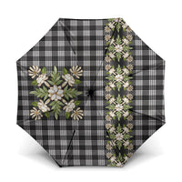 Pauli Hawai'i Palaka Squares Maile Leaf Umbrella Flowers Hawaiian Quilt Patterns LT9 One Size Folded 11.42 inch Opened Diameter 37.4 inch Soft Black - Polynesian Pride