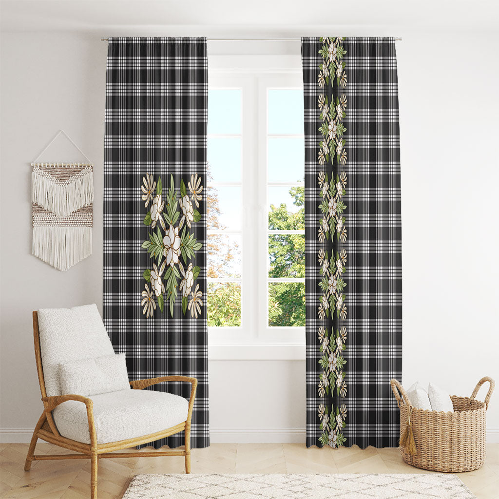 Pauli Hawai'i Palaka Squares Maile Leaf Window Curtain Flowers Hawaiian Quilt Patterns LT9 - Polynesian Pride