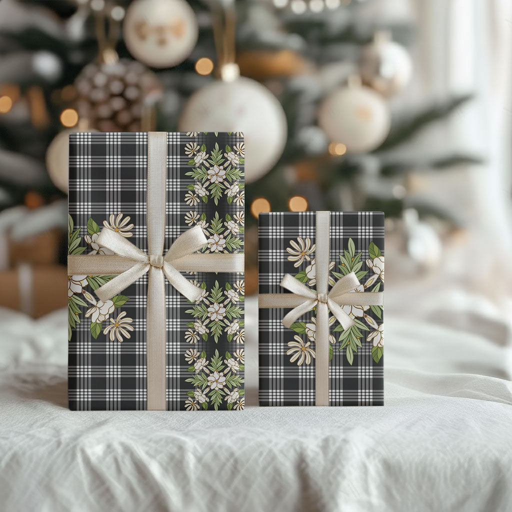 Pauli Hawai'i Palaka Squares Maile Leaf Wrapping Paper Flowers Hawaiian Quilt Patterns LT9 - Polynesian Pride