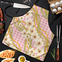 Akala Hamele Palaka Plumeria Apron Puakenikeni and Maile Lei LT9 Dusty Rose - Polynesian Pride