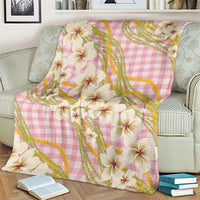Akala Hamele Palaka Plumeria Blanket Puakenikeni and Maile Lei LT9 - Polynesian Pride