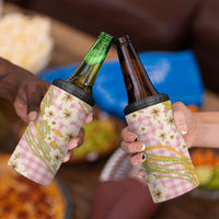 Akala Hamele Palaka Plumeria 4 in 1 Can Cooler Tumbler Puakenikeni and Maile Lei LT9 - Polynesian Pride