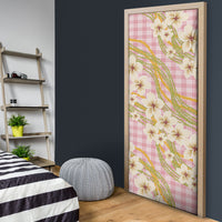 Akala Hamele Palaka Plumeria Door Cover Puakenikeni and Maile Lei LT9 - Polynesian Pride