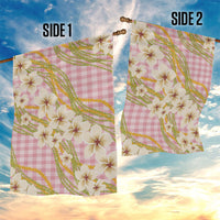 Akala Hamele Palaka Plumeria Garden Flag Puakenikeni and Maile Lei LT9 - Polynesian Pride