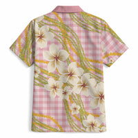 Akala Hamele Palaka Plumeria Hawaiian Shirt Puakenikeni and Maile Lei LT9 - Polynesian Pride