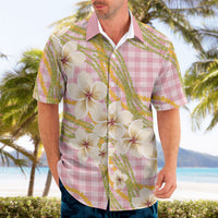 Akala Hamele Palaka Plumeria Hawaiian Shirt Puakenikeni and Maile Lei LT9 - Polynesian Pride