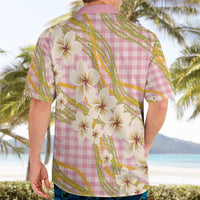 Akala Hamele Palaka Plumeria Hawaiian Shirt Puakenikeni and Maile Lei LT9 - Polynesian Pride