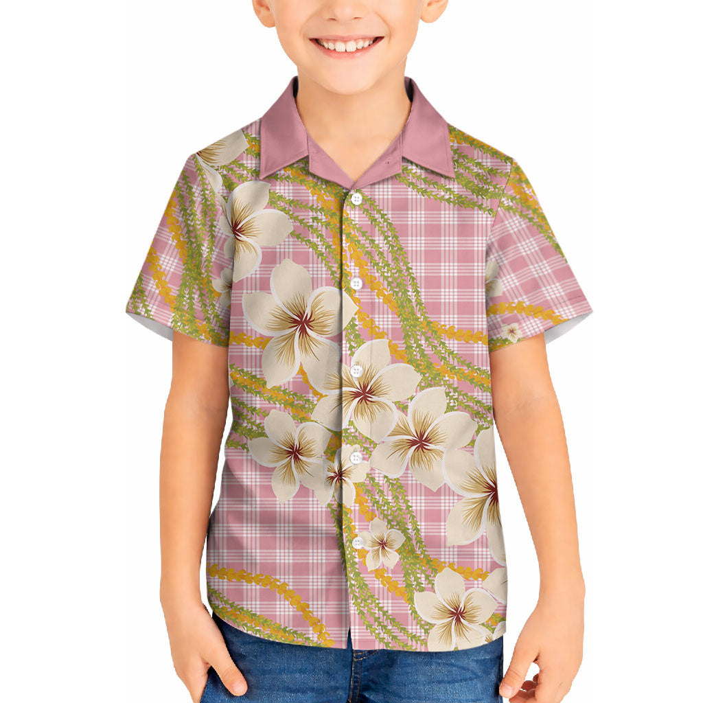 Akala Hamele Palaka Plumeria Hawaiian Shirt Puakenikeni and Maile Lei LT9 - Polynesian Pride