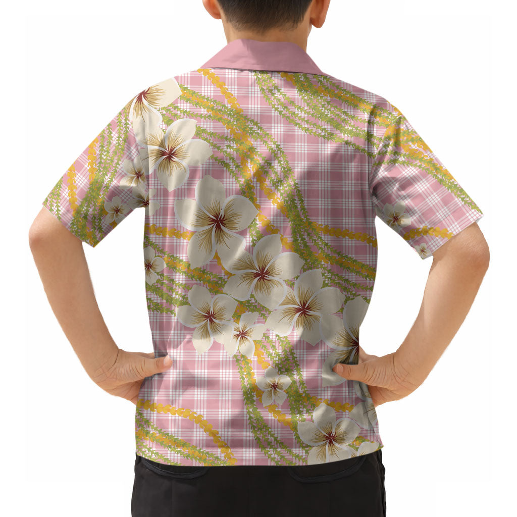 Akala Hamele Palaka Plumeria Hawaiian Shirt Puakenikeni and Maile Lei LT9 - Polynesian Pride