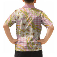 Akala Hamele Palaka Plumeria Hawaiian Shirt Puakenikeni and Maile Lei LT9 - Polynesian Pride