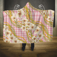 Akala Hamele Palaka Plumeria Hooded Blanket Puakenikeni and Maile Lei LT9 - Polynesian Pride