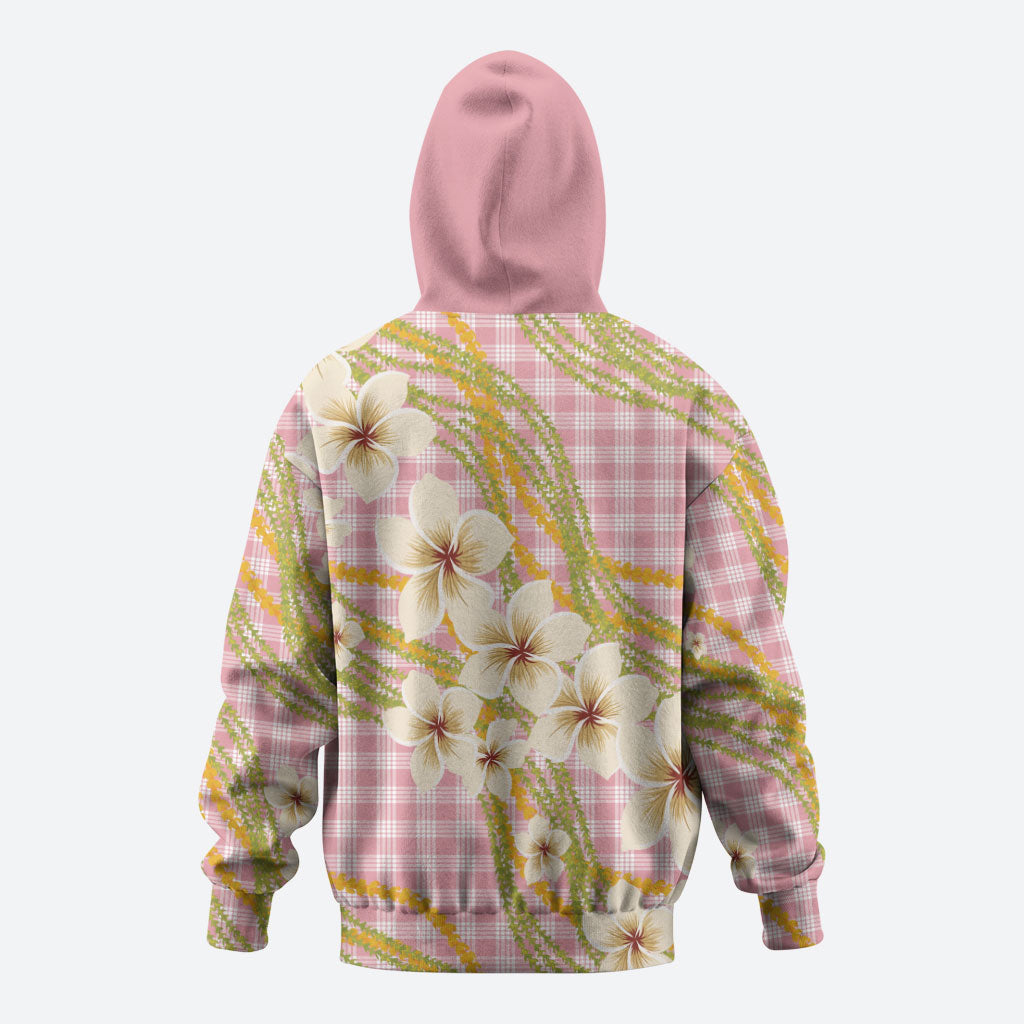 Akala Hamele Palaka Plumeria Hoodie Puakenikeni and Maile Lei LT9 - Polynesian Pride