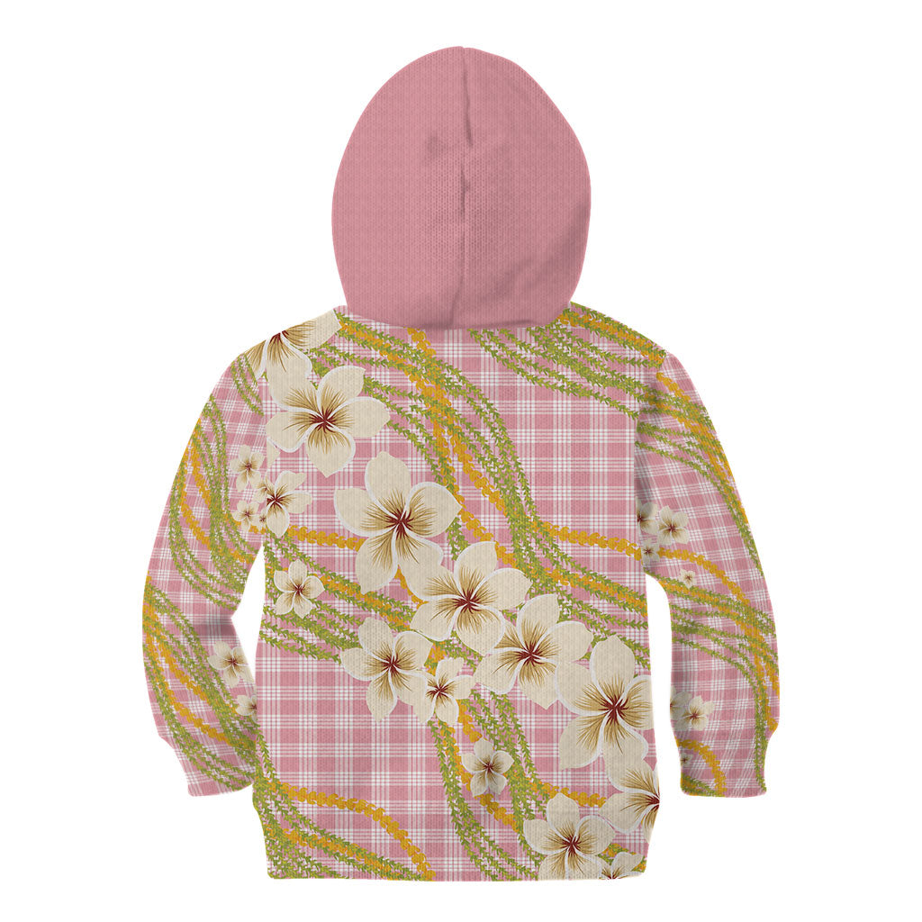 Akala Hamele Palaka Plumeria Kid Hoodie Puakenikeni and Maile Lei LT9 - Polynesian Pride