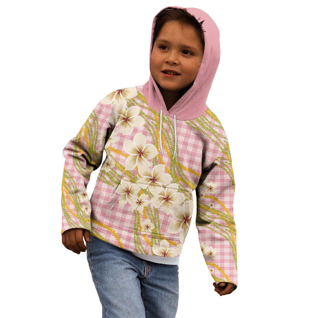 Akala Hamele Palaka Plumeria Kid Hoodie Puakenikeni and Maile Lei LT9 - Polynesian Pride