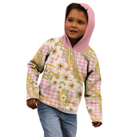 Akala Hamele Palaka Plumeria Kid Hoodie Puakenikeni and Maile Lei LT9 - Polynesian Pride