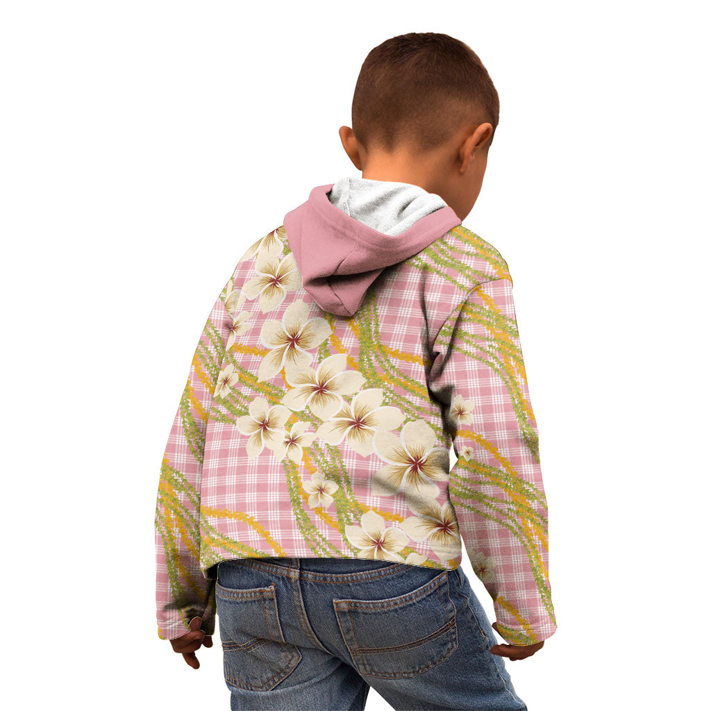 Akala Hamele Palaka Plumeria Kid Hoodie Puakenikeni and Maile Lei LT9 - Polynesian Pride