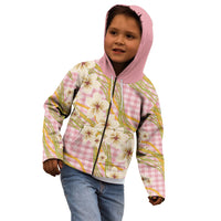 Akala Hamele Palaka Plumeria Kid Hoodie Puakenikeni and Maile Lei LT9 - Polynesian Pride