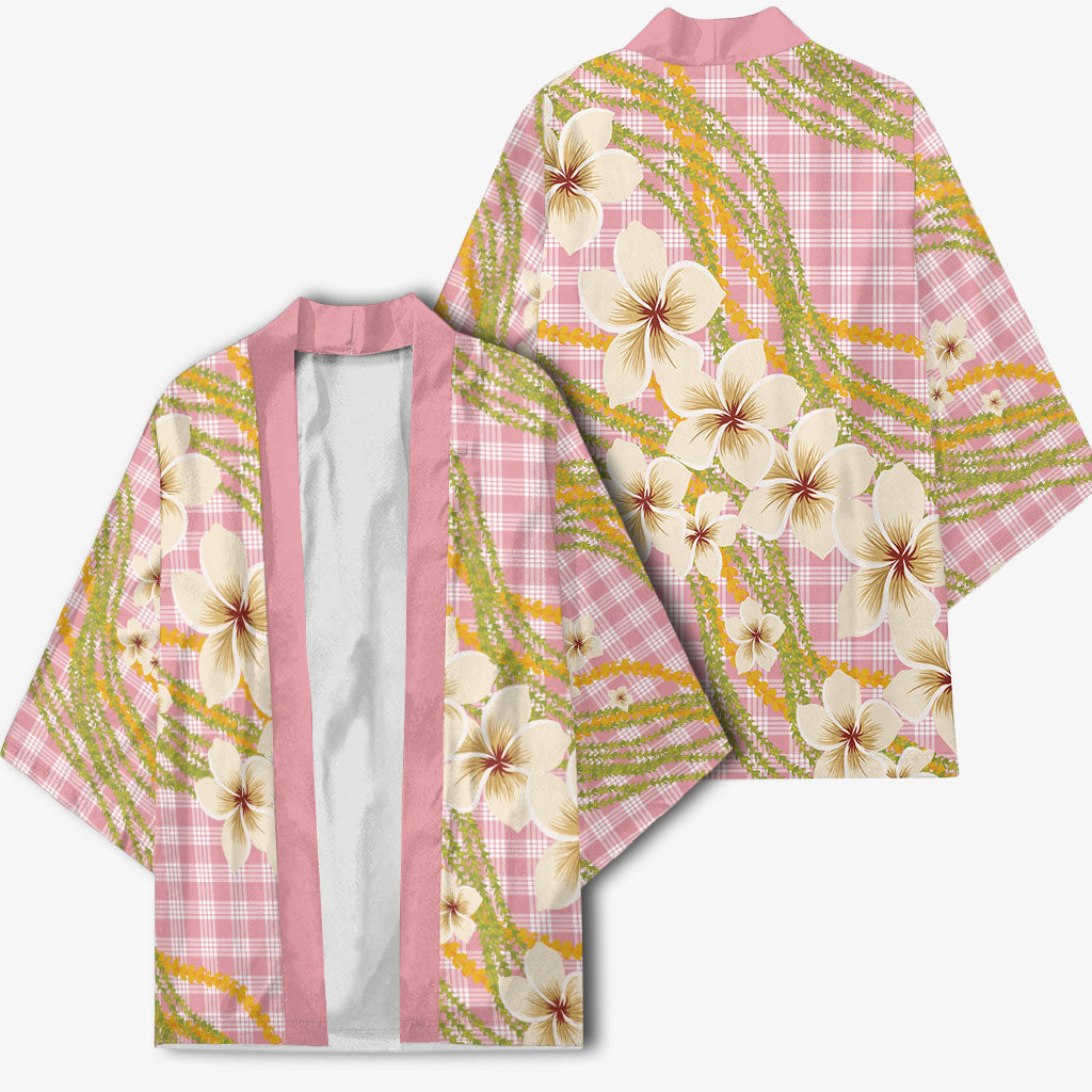 Akala Hamele Palaka Plumeria Kimono Puakenikeni and Maile Lei LT9 - Polynesian Pride