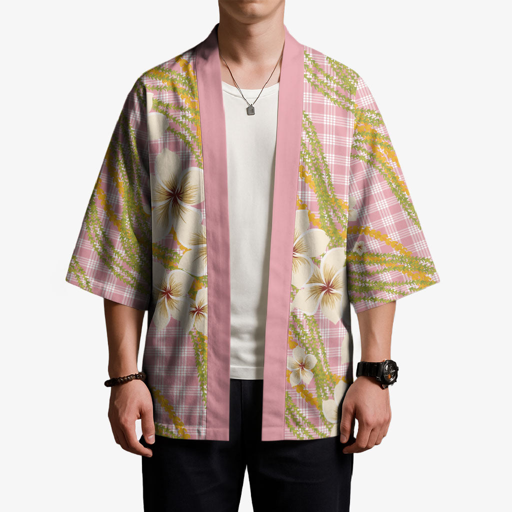 Akala Hamele Palaka Plumeria Kimono Puakenikeni and Maile Lei LT9 - Polynesian Pride
