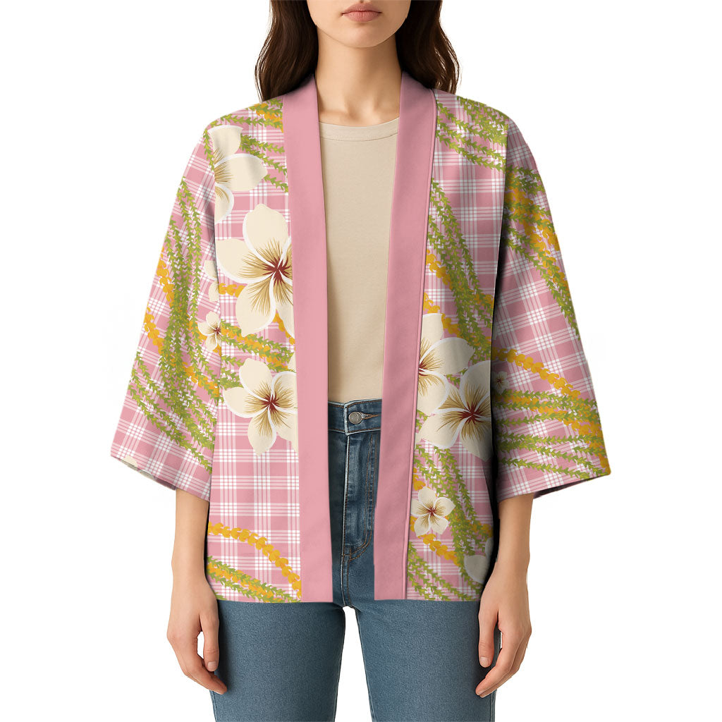 Akala Hamele Palaka Plumeria Kimono Puakenikeni and Maile Lei LT9 - Polynesian Pride